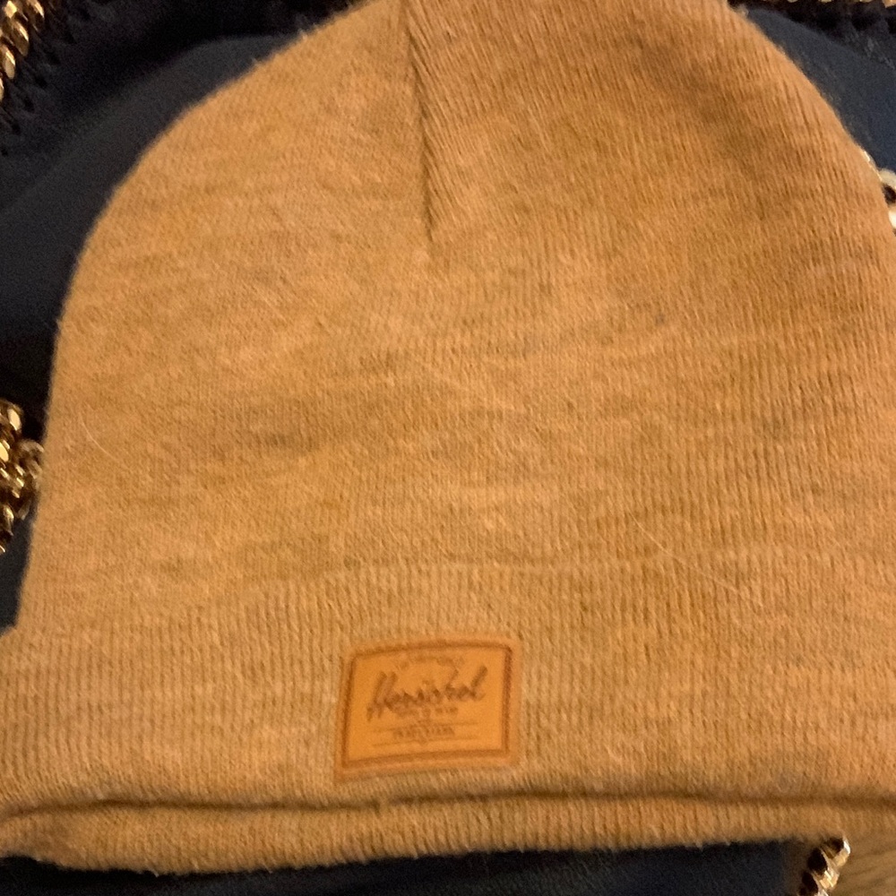 Knit Herschel toque in Tan